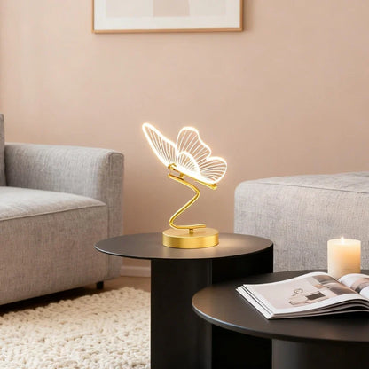 Stilvolle kabellose Tischleuchte – Schmetterlingsdesign mit 3 Lichtfarben