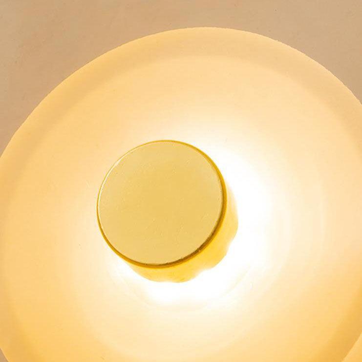 Moderne LED-Wandleuchte – Glas und Eisen in Grau, Blau oder Bernstein