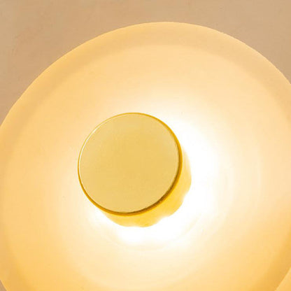 Moderne LED-Wandleuchte – Glas und Eisen in Grau, Blau oder Bernstein