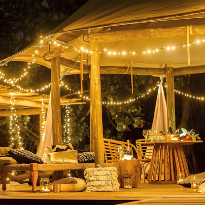 Solar-Gartenbeleuchtung – wasserdichte LED-Lichterkette für Garten und Terrasse