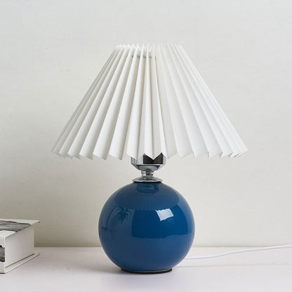 Moderne Keramik-Tischlampe mit Stoffschirm – erhältlich in vielen Farben