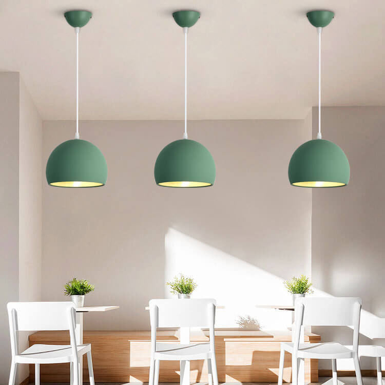 Moderne Aluminium-Hängelampe – Schwarz, Weiß, Gelb, Blau, Rosa, Rot, Grün, Grau – E26