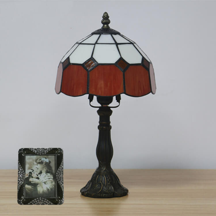 Designer-Tischlampe – Handgefertigtes Tiffany-Glas in verschiedenen Farben
