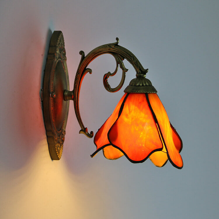 Design-Wandleuchte aus Glas und Eisen – mehrere Farben