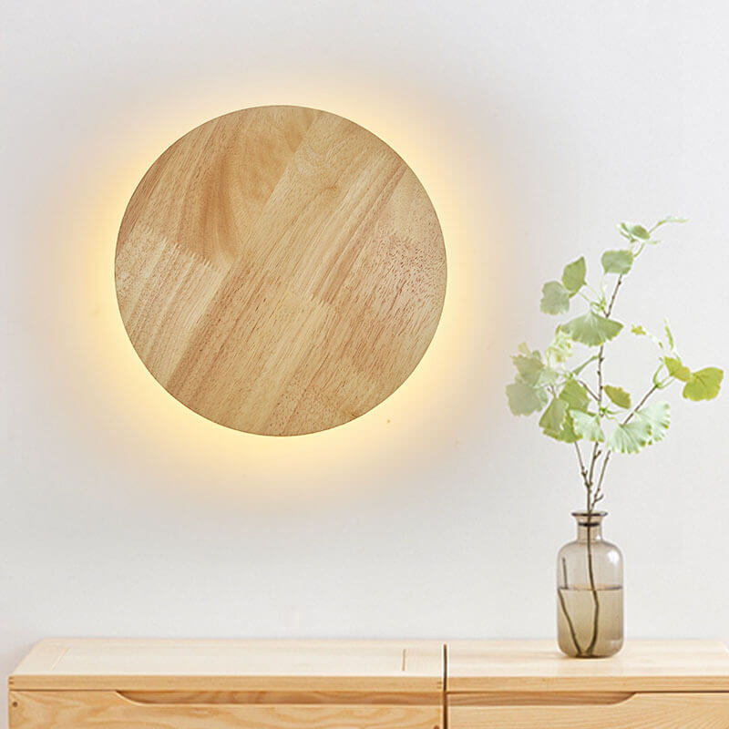 Moderne LED-Wandleuchte aus Holz – Minimalistisches Design – Für Wohnzimmer, Schlafzimmer und Arbeitszimmer