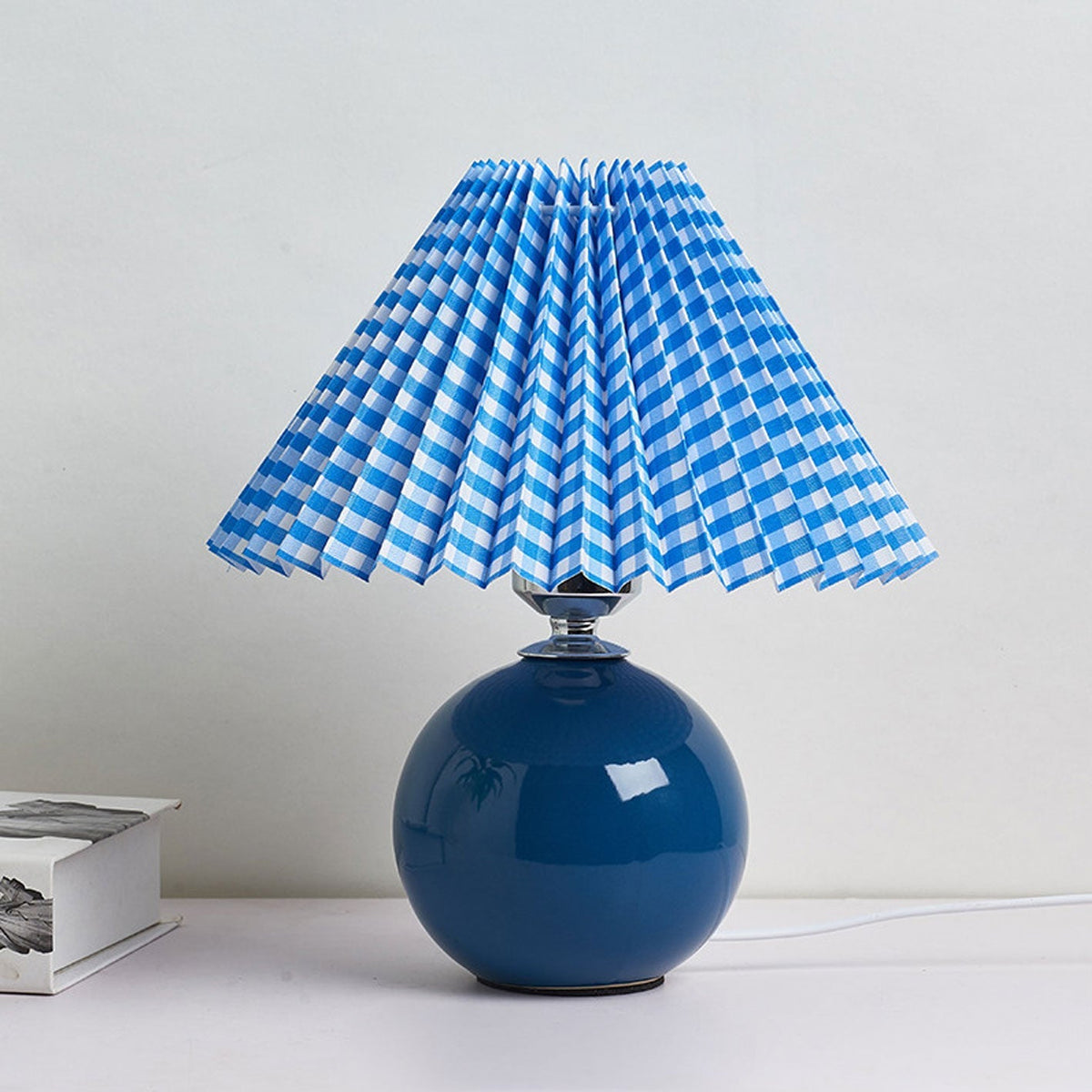Moderne Keramik-Tischlampe mit Stoffschirm – erhältlich in vielen Farben