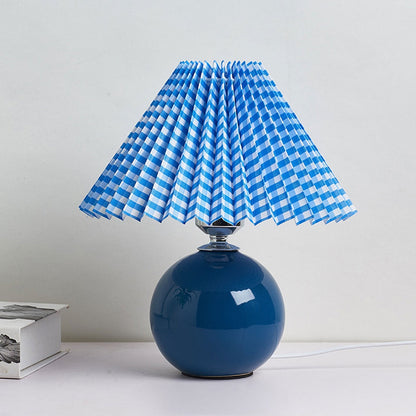Moderne Keramik-Tischlampe mit Stoffschirm – erhältlich in vielen Farben