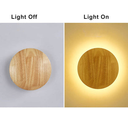 Moderne LED-Wandleuchte aus Holz – Minimalistisches Design – Für Wohnzimmer, Schlafzimmer und Arbeitszimmer