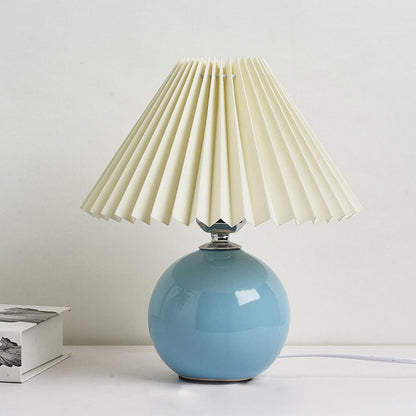 Moderne Keramik-Tischlampe mit Stoffschirm – erhältlich in vielen Farben