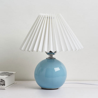 Moderne Keramik-Tischlampe mit Stoffschirm – erhältlich in vielen Farben