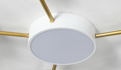 Modulare moderne LED-Deckenleuchte aus Holz und Acryl im schlichten Design