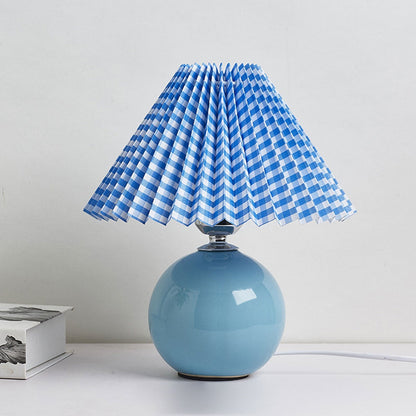 Moderne Keramik-Tischlampe mit Stoffschirm – erhältlich in vielen Farben