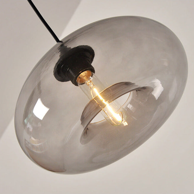 Industrielle Glas-Pendelleuchte – Ø28 cm, mehrere Farben, Fassung E26