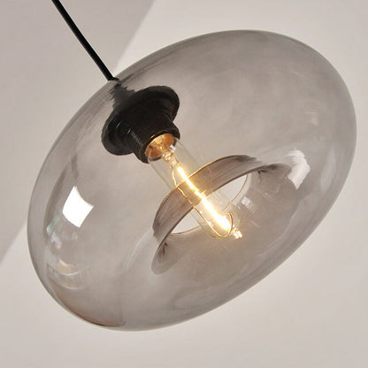 Industrielle Glas-Pendelleuchte – Ø28 cm, mehrere Farben, Fassung E26