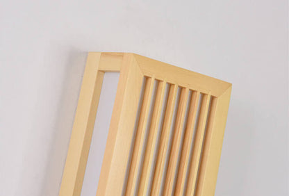 Moderne LED-Wandlampe aus Holz mit Beige- und Acrylakzenten