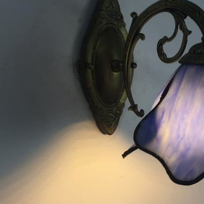 Design-Wandleuchte aus Glas und Eisen – mehrere Farben