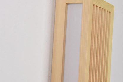 Moderne LED-Wandlampe aus Holz mit Beige- und Acrylakzenten