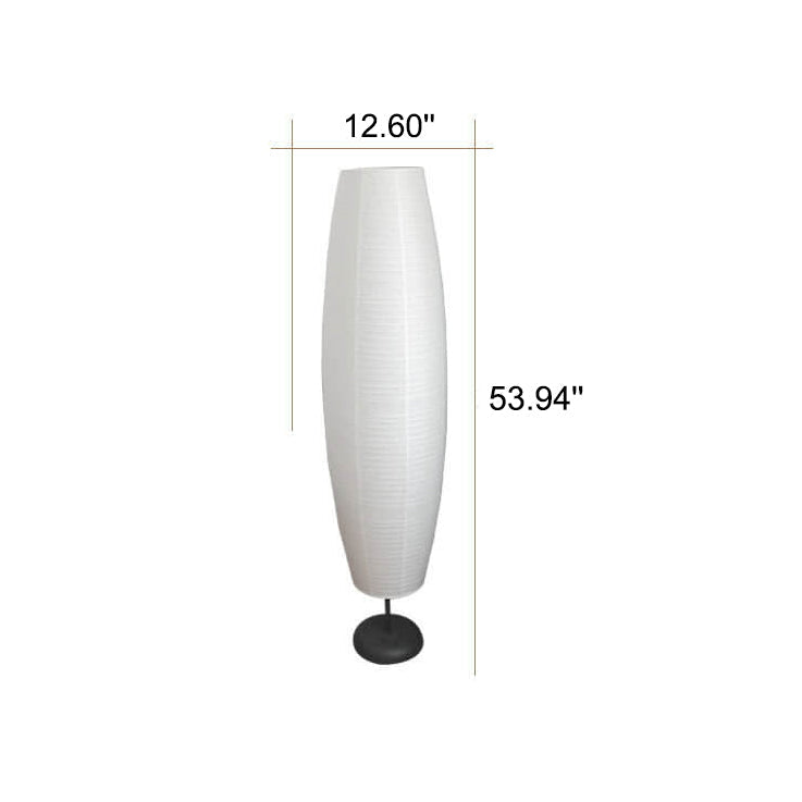 Moderne Japandi-Stehlampe mit Papierschirm