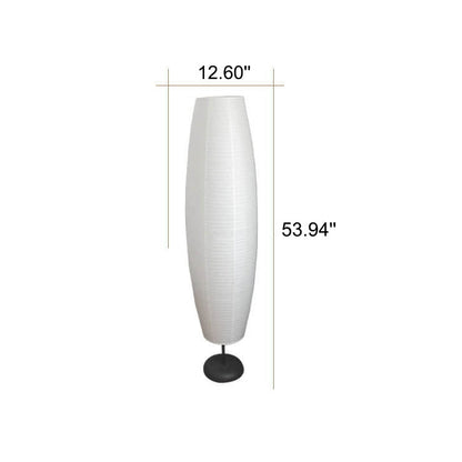 Moderne Japandi-Stehlampe mit Papierschirm