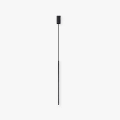 Minimalistische schwarze lineare Hängelampe mit modernem Metalldesign und LED-Beleuchtung