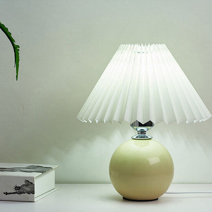 Moderne Keramik-Tischlampe mit Stoffschirm – erhältlich in vielen Farben