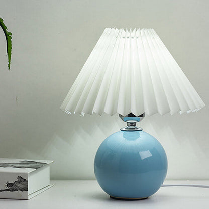 Moderne Keramik-Tischlampe mit Stoffschirm – erhältlich in vielen Farben