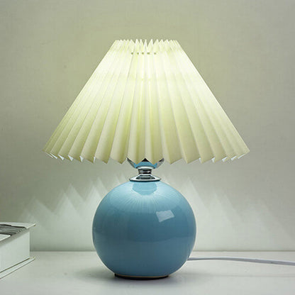Moderne Keramik-Tischlampe mit Stoffschirm – erhältlich in vielen Farben