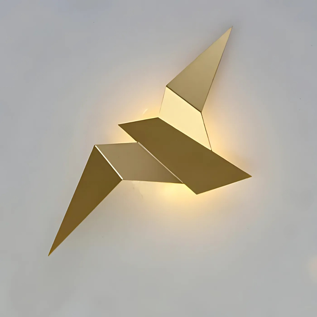 Origami-Wandleuchte im japanischen Design