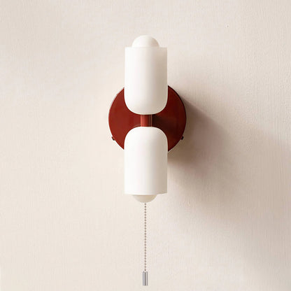 Döle – Moderne Wandlampe mit doppeltem Glasschirm (E14, für Innenräume)