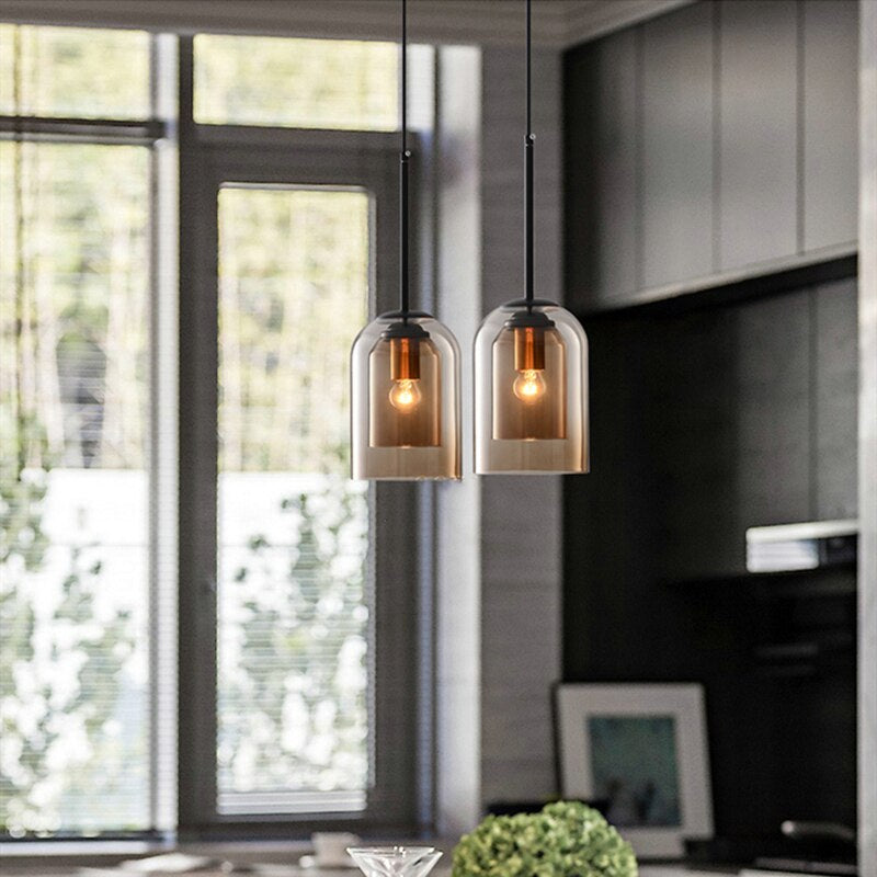 Nöro – Stilvolle skandinavische Glas-Pendelleuchte für Küche und Wohnzimmer