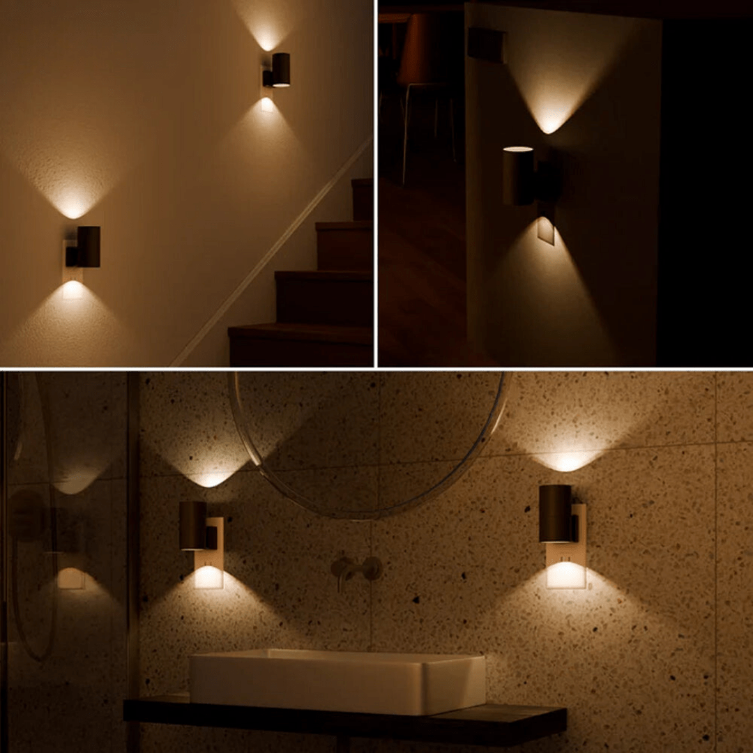 Dimmbare LED-Steckdosenlampe mit Sensor – Stilvolles Licht für moderne Räume