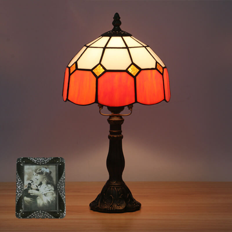 Designer-Tischlampe – Handgefertigtes Tiffany-Glas in verschiedenen Farben