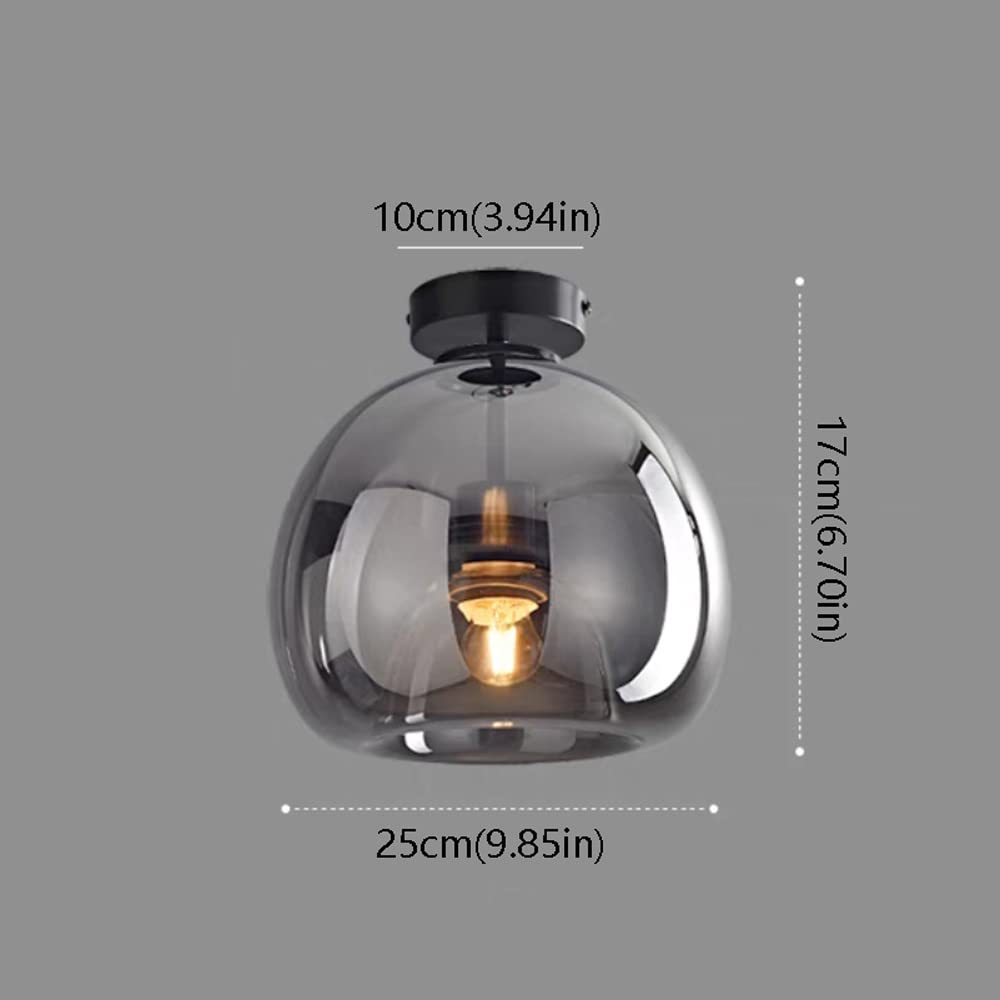 Stilvolle Retro-Deckenlampe aus Kupfer und Glas