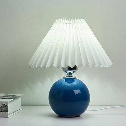 Moderne Keramik-Tischlampe mit Stoffschirm – erhältlich in vielen Farben
