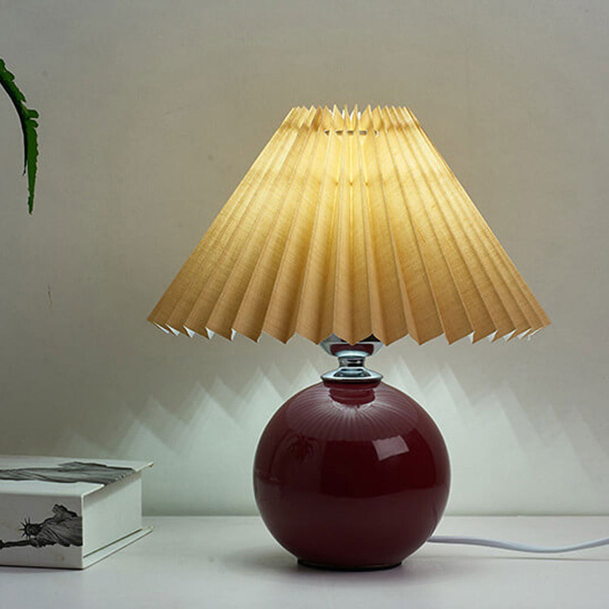 Moderne Keramik-Tischlampe mit Stoffschirm – erhältlich in vielen Farben