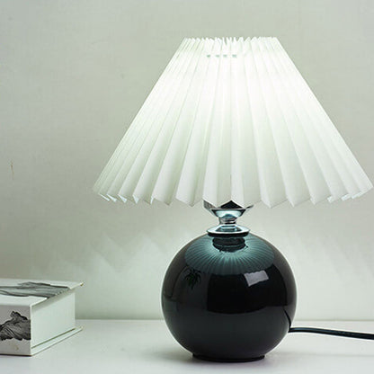 Moderne Keramik-Tischlampe mit Stoffschirm – erhältlich in vielen Farben