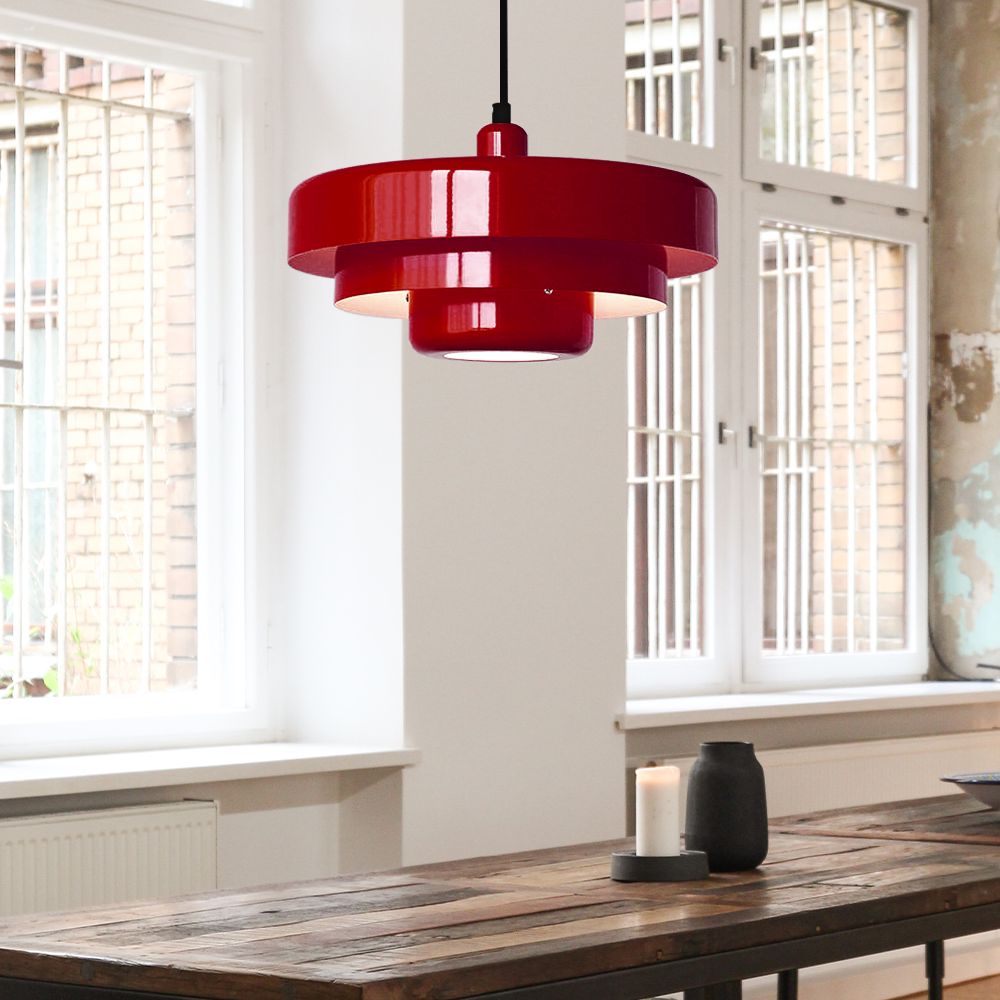 Runde stilvolle Eisen-Pendelleuchte – elegantes Industrial-Design für Zuhause und Küche