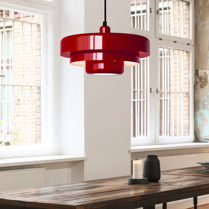Runde stilvolle Eisen-Pendelleuchte – elegantes Industrial-Design für Zuhause und Küche