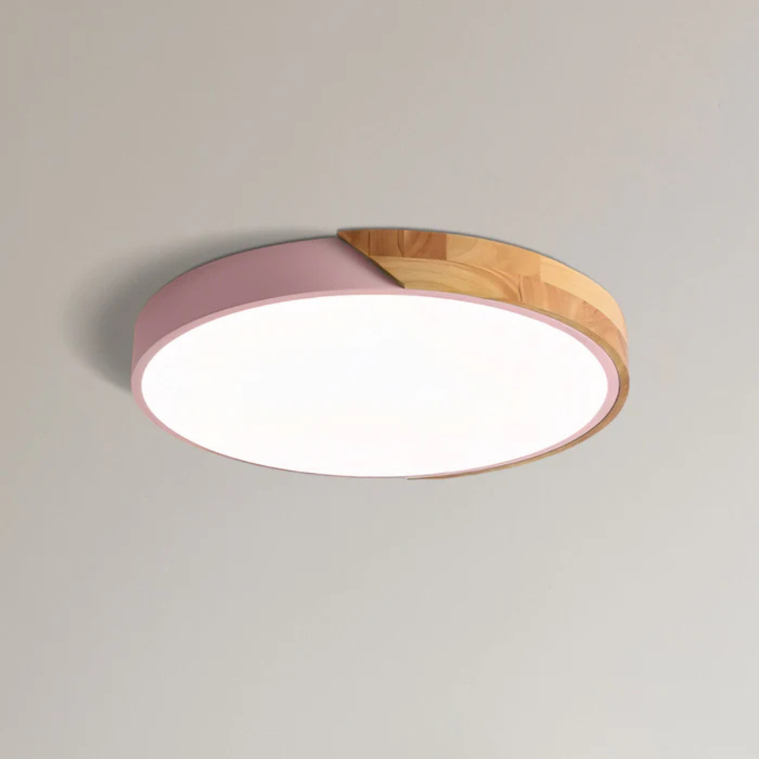 Skandinavische LED-Deckenlampe aus Holz und Acryl – Modernes Minimalismus-Design
