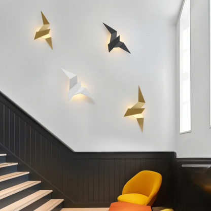 Origami-Wandleuchte im japanischen Design