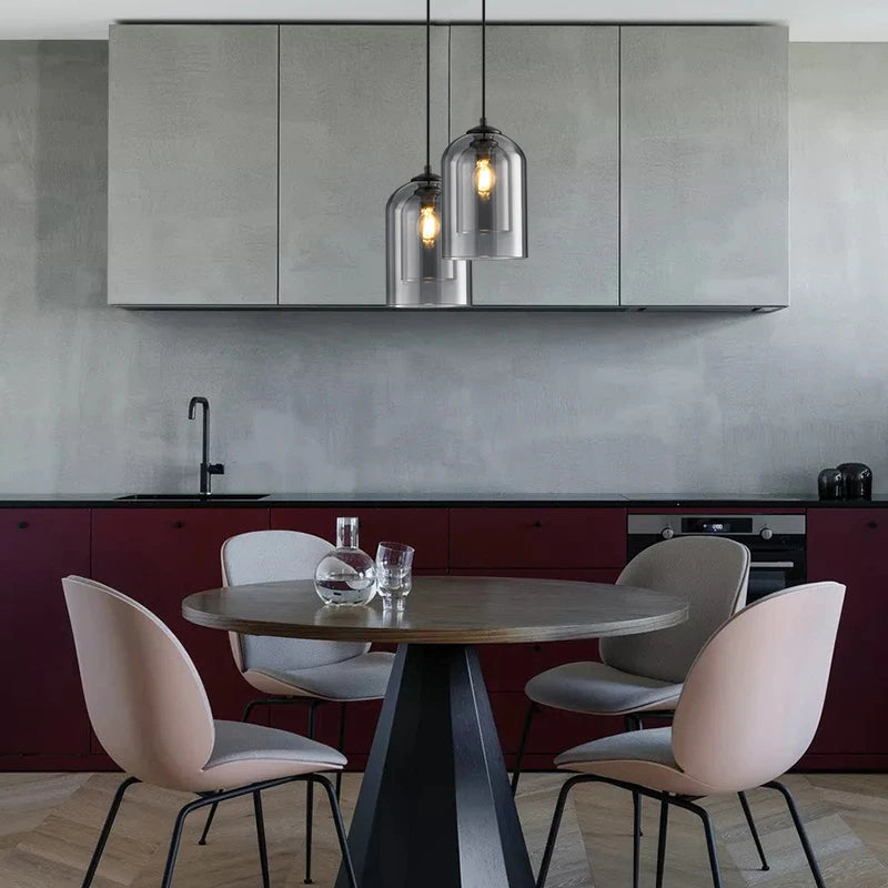 Nöro – Stilvolle skandinavische Glas-Pendelleuchte für Küche und Wohnzimmer