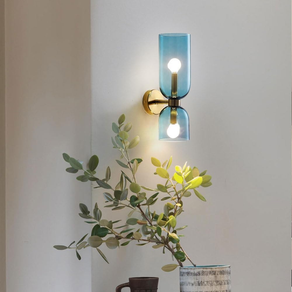 Flute – Elegante Wandleuchte aus Glas und Eisen im Retro-Stil