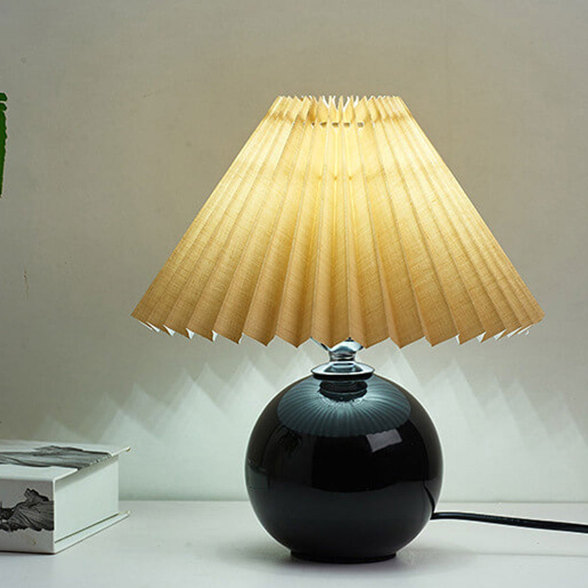 Moderne Keramik-Tischlampe mit Stoffschirm – erhältlich in vielen Farben