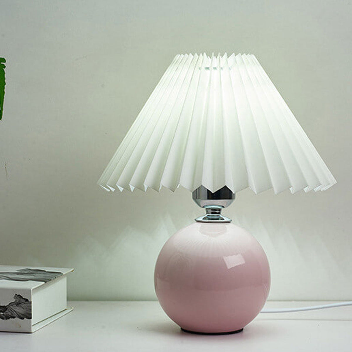 Moderne Keramik-Tischlampe mit Stoffschirm – erhältlich in vielen Farben