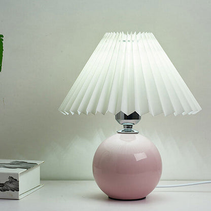 Moderne Keramik-Tischlampe mit Stoffschirm – erhältlich in vielen Farben