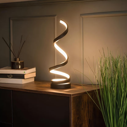 Industrielle Spiral-LED-Lampe mit Dimmfunktion und modernem Design