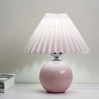 Moderne Keramik-Tischlampe mit Stoffschirm – erhältlich in vielen Farben