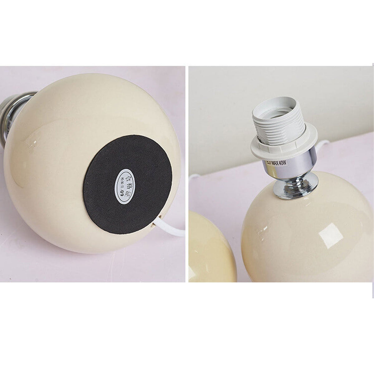 Moderne Keramik-Tischlampe mit Stoffschirm – erhältlich in vielen Farben