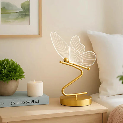 Stilvolle kabellose Tischleuchte – Schmetterlingsdesign mit 3 Lichtfarben