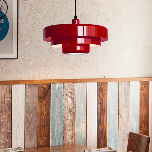 Runde stilvolle Eisen-Pendelleuchte – elegantes Industrial-Design für Zuhause und Küche